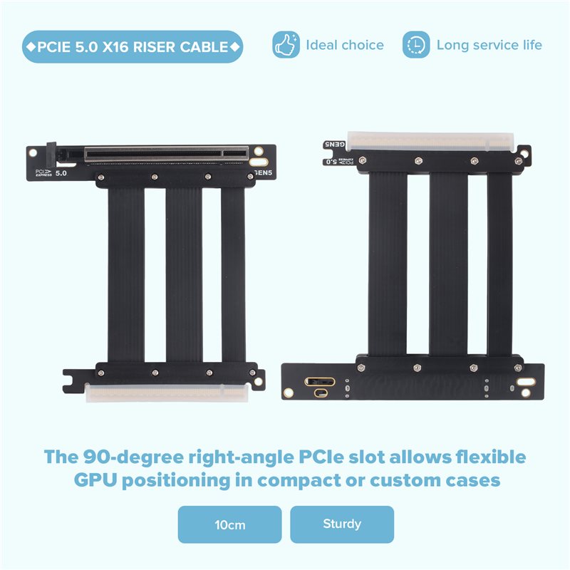 PCIe 5.0 X16 yükseltici kablo  - Pcie 5.0 Gpu Riser Cable incelemesi ve fiyatı