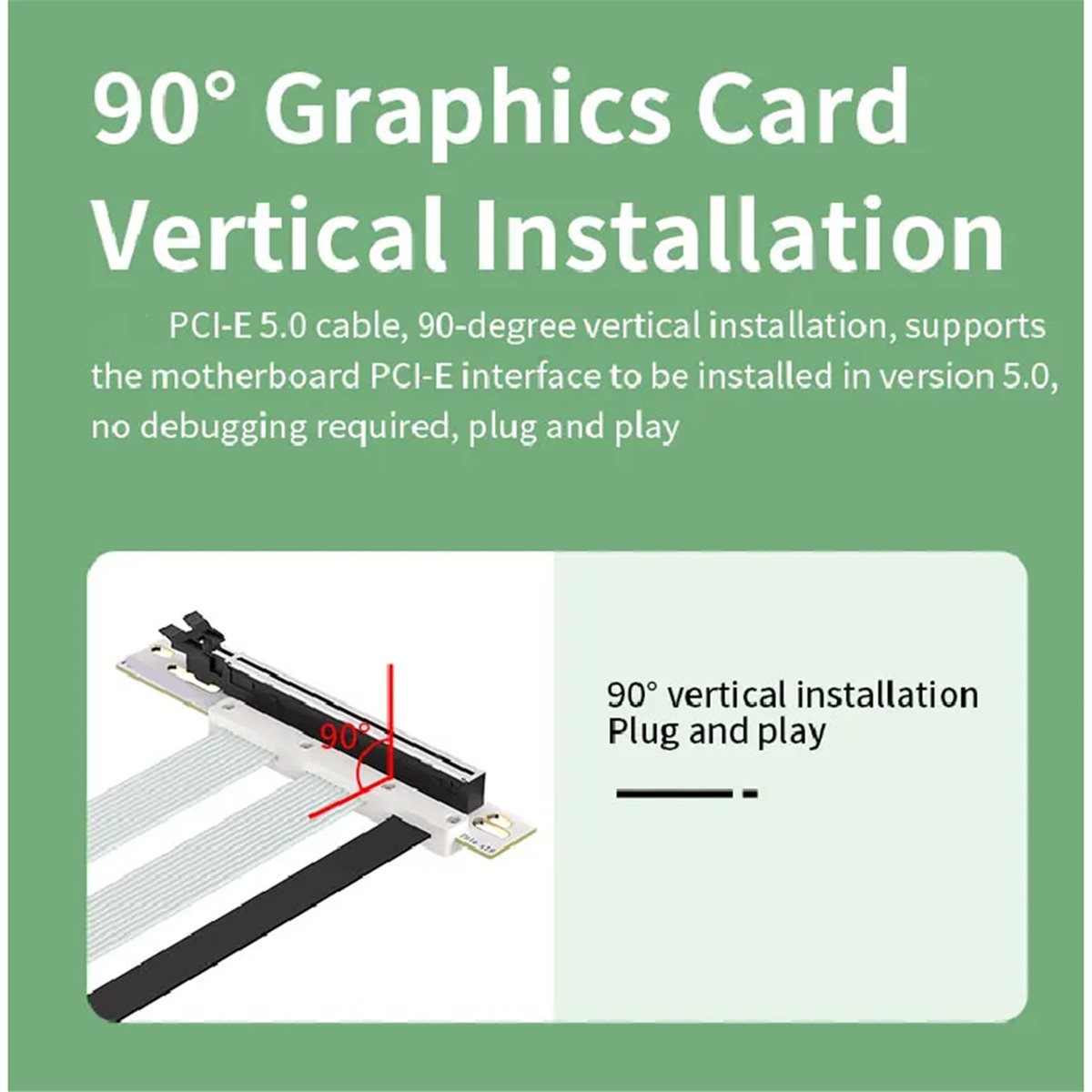 2026 YENİ 20cm PCI-E 5.0 X16 Y - Pcie 5.0 Gpu Riser Cable incelemesi ve fiyatı